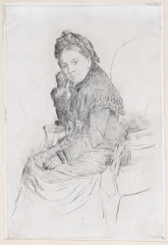 Portrait of Madame Bouquet de la Grye by Marcellin Desboutin, print, 1879