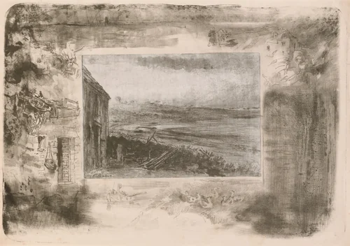 Chaumière de pêcheur (Fisherman's Cottage) by Félix-Hilaire Buhot, print, 1892