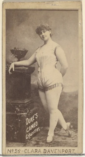 Card Number 25, Clara Davenport, from the Actors and Actresses series (N145-4) issued by Duke Sons & Co. to promote Cameo Cigarettes by W. Duke, Sons & Co., photograph, 1880-1889