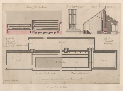 The Great Exotic Stove at Kew by Sir William Chambers, drawing, 1763