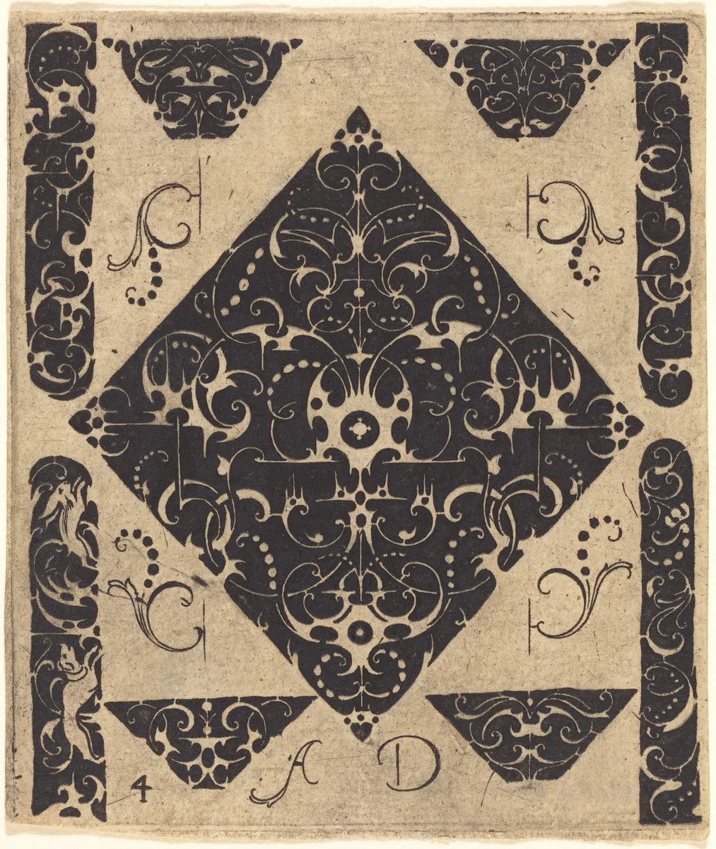 Ornament by Master AD, print, 1519-1610