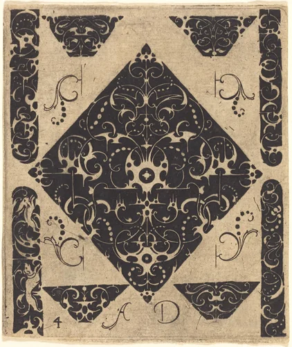 Ornament by Master AD, print, 1519-1610