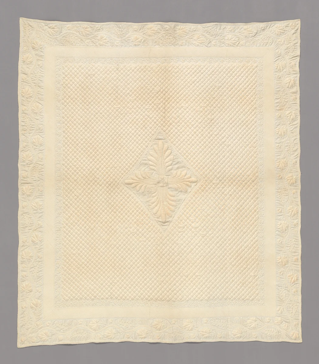 Bedcover by France, textile, 1825-1875