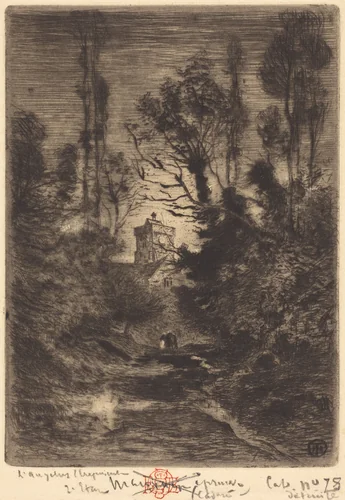 La Ronde de nuit (Night Patrol) by Félix-Hilaire Buhot, print, 1878