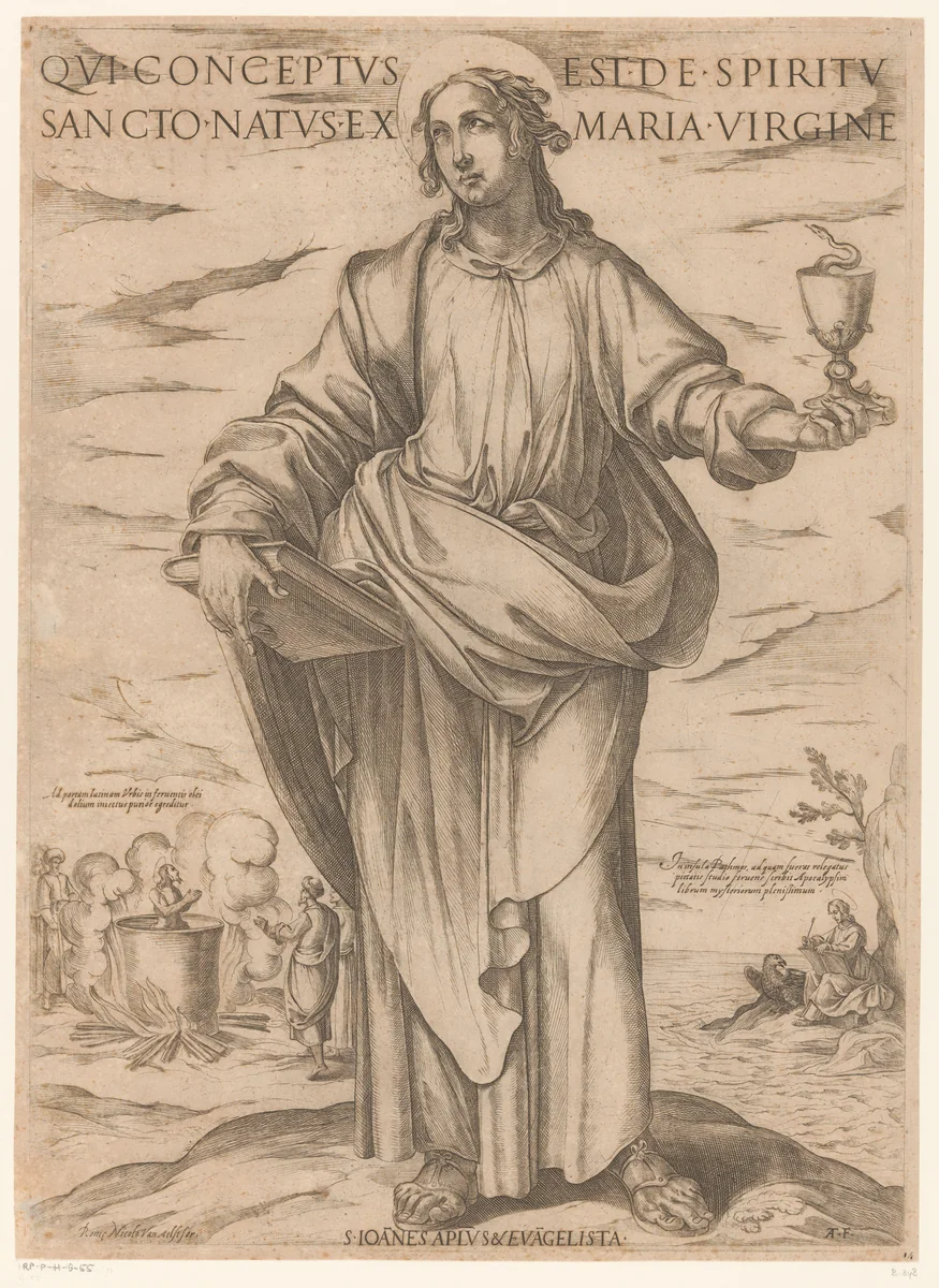 De heilige Johannes by Unknown, print, 1565-1630