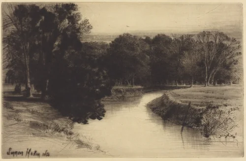 A Sunset in Ireland by Francis Seymour-Haden, print, 1863