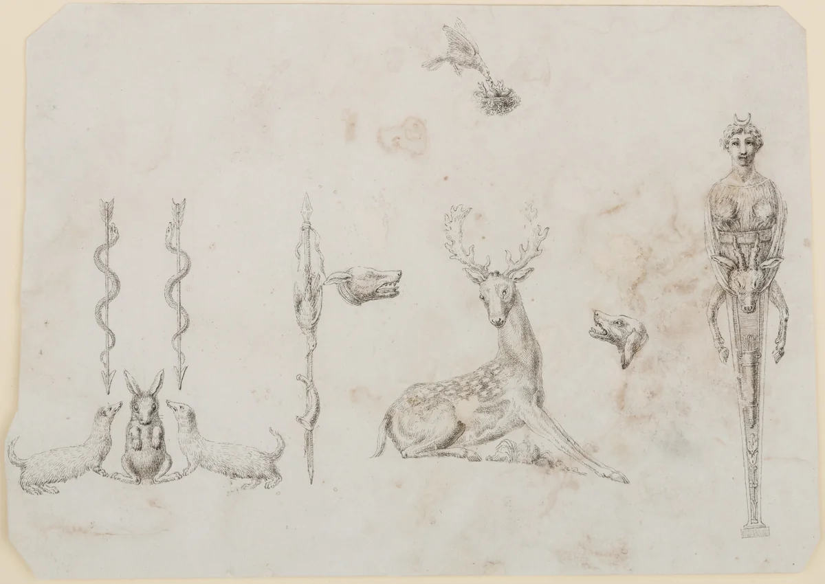 Designs for the Decoration of Firearms by Nicolas Noël Boutet, drawing, 1772-1830