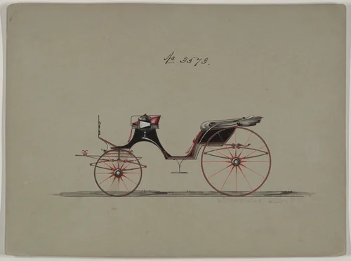 Design for Cabriolet or Victoria, no. 3573 by Brewster & Co., drawing, 1880