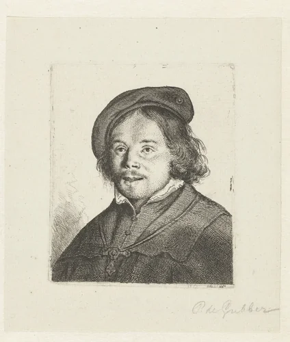 Portret van een jongen met baret by Pieter Fransz de Grebber, print, 1610-1655