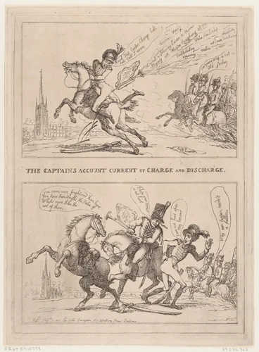 The Captain's Account Current of Charge and Discharge by Thomas Rowlandson, print, 1807