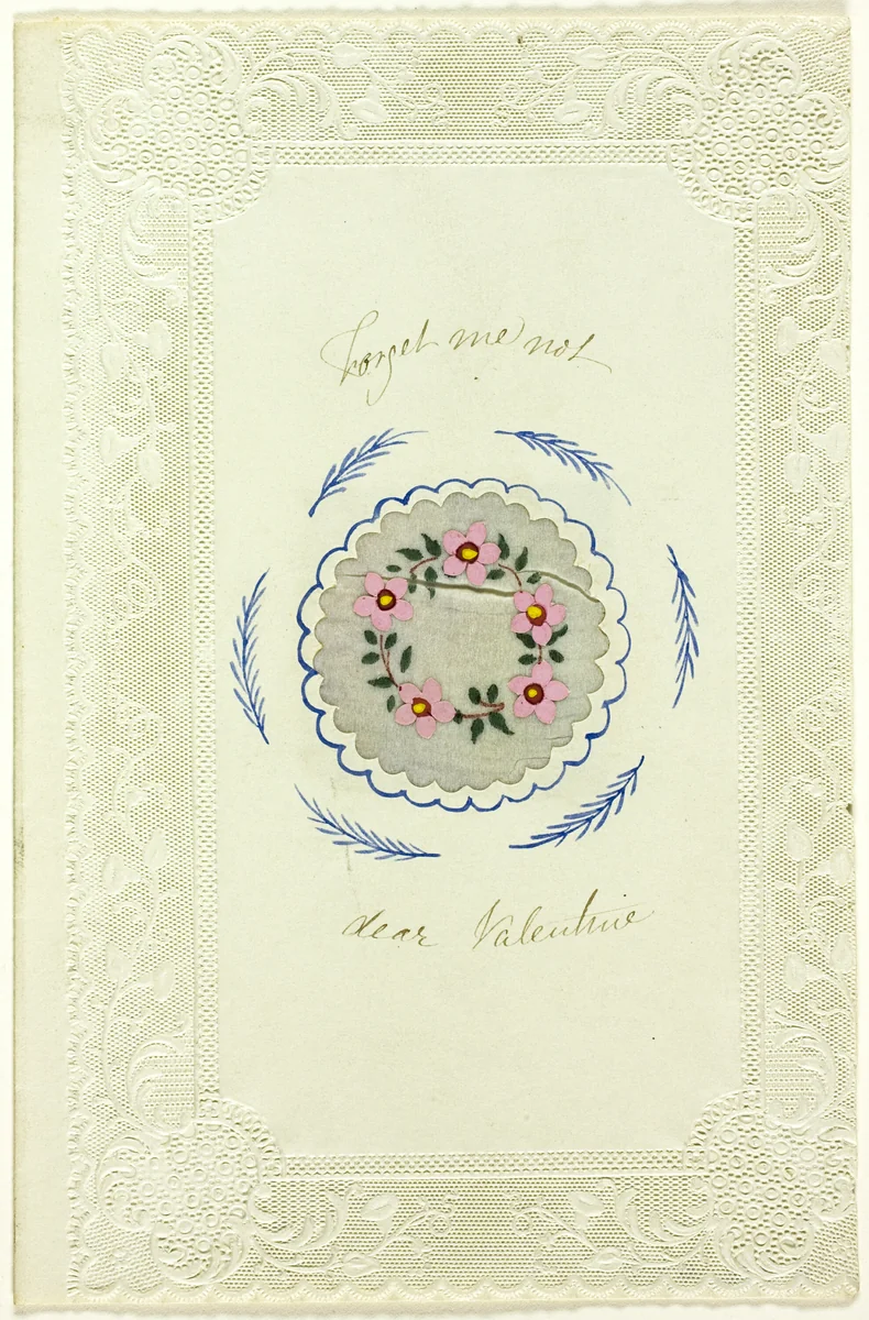 Forget Me Not Dear Valentine (valentine) by Unknown Artist, other, 1801-1900