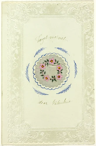Forget Me Not Dear Valentine (valentine) by Unknown Artist, other, 1801-1900