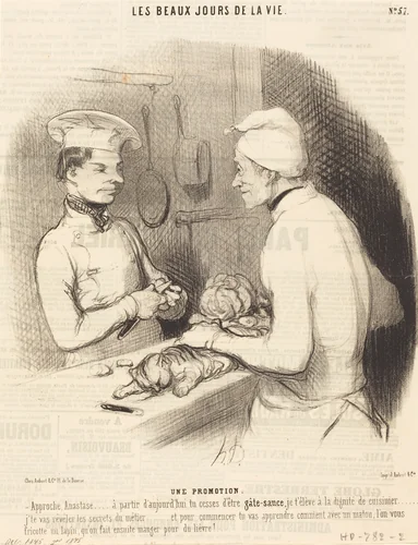 Une Promotion by Honoré Daumier, print, 1845