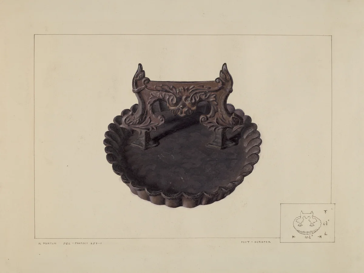 Foot Scraper by Ralph Morton, index of american design, 1938