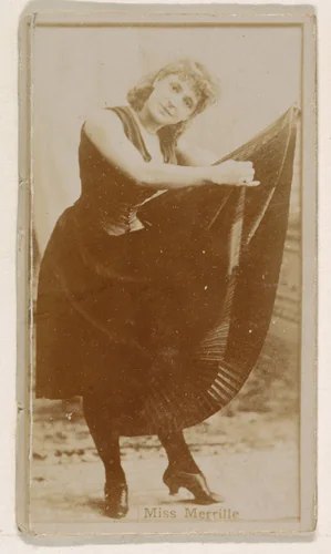 Miss Merrille, from the Actresses series (N245) issued by Kinney Brothers to promote Sweet Caporal Cigarettes by Kinney Brothers Tobacco Company, photograph, 1890