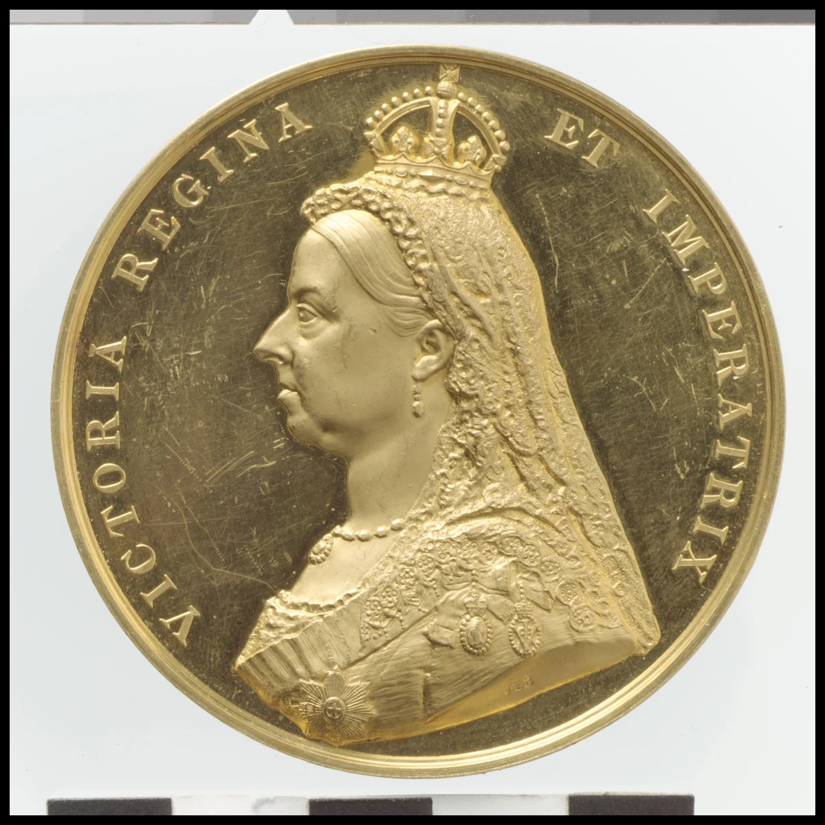 Queen Victoria by Leonard Charles Wyon, metalwork, 1887