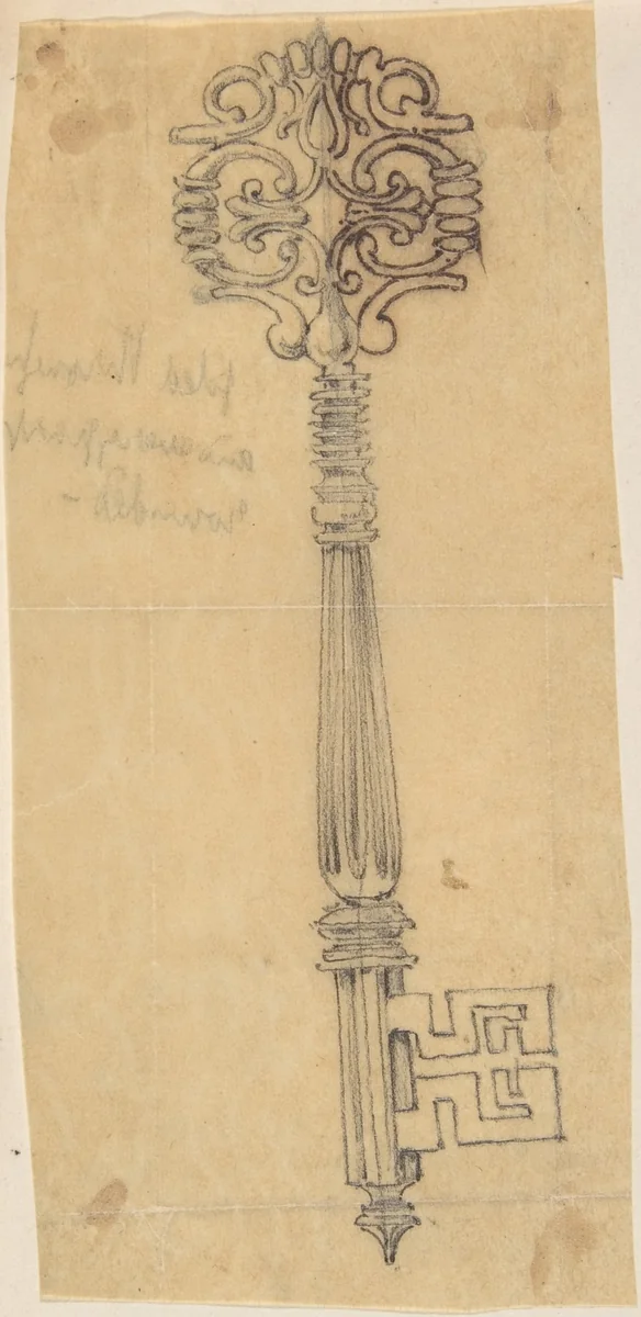 Key by anonymous, drawing, 1850-1900
