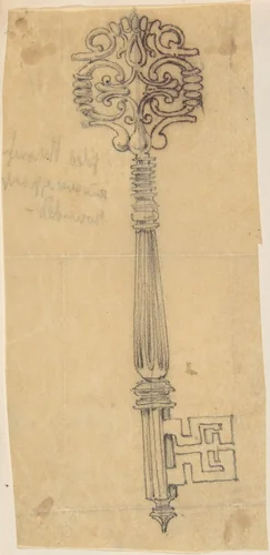 Key by anonymous, drawing, 1850-1900