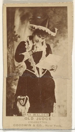 May Walden, from the Actors and Actresses series (N171) for Old Judge Cigarettes by Goodwin & Company, photograph, 1886-1890