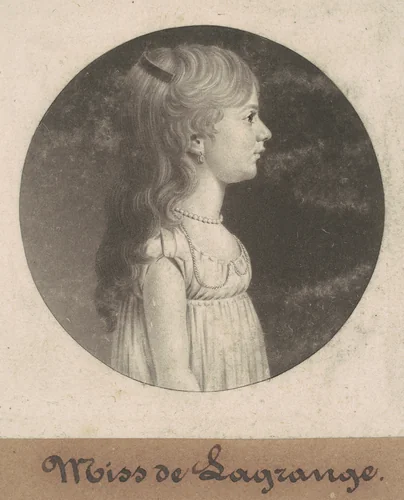 Miss de la Grange by Charles B. J. Févret de Saint-Mémin, print, 1802