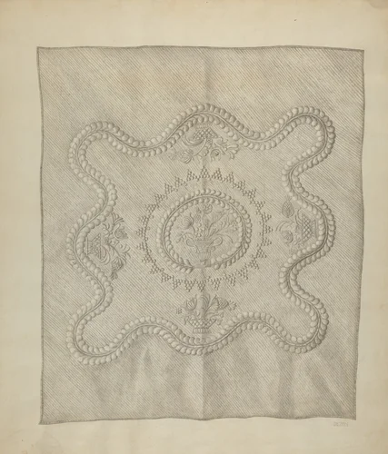 Bedspread by Sylvia Dezon, index of american design, 1939