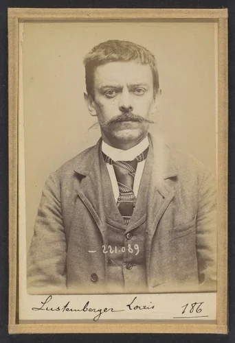 Lustenberger. Louis, Joseph. 38 ans, le 16/3/56 à Paris XXe. Ciseleur. Anarchiste. 17/7/94. by Alphonse Bertillon, photograph, 1894