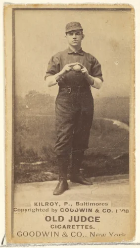 Kilroy, Pitcher, Baltimore Orioles, from the Old Judge series (N172) for Old Judge Cigarettes by Goodwin & Company, photograph, 1888