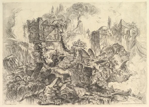 The Tomb of Nero, from "Grotteschi" (Grotesques) by Giovanni Battista Piranesi, print, 1743-1753