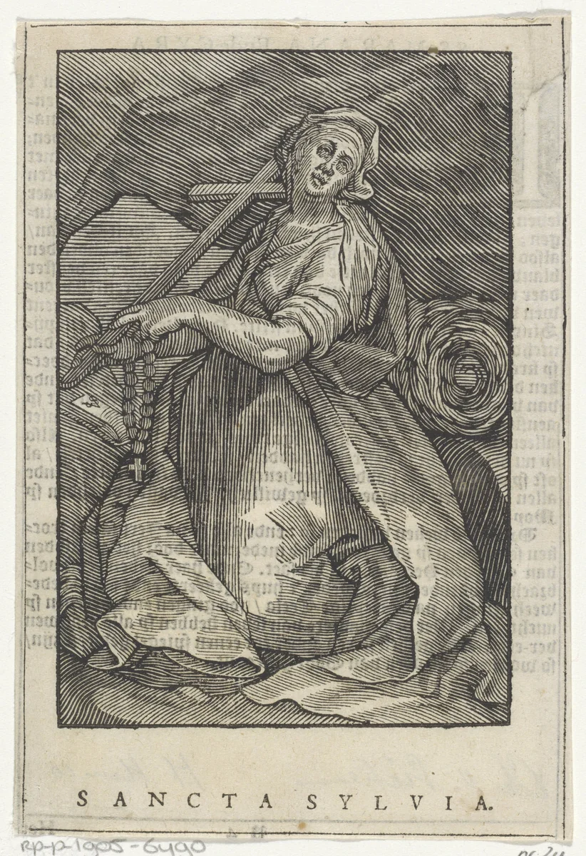 Heilige Silvia Rufina by Christoffel van Sichem, print, 1644