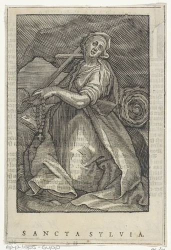 Heilige Silvia Rufina by Christoffel van Sichem, print, 1644