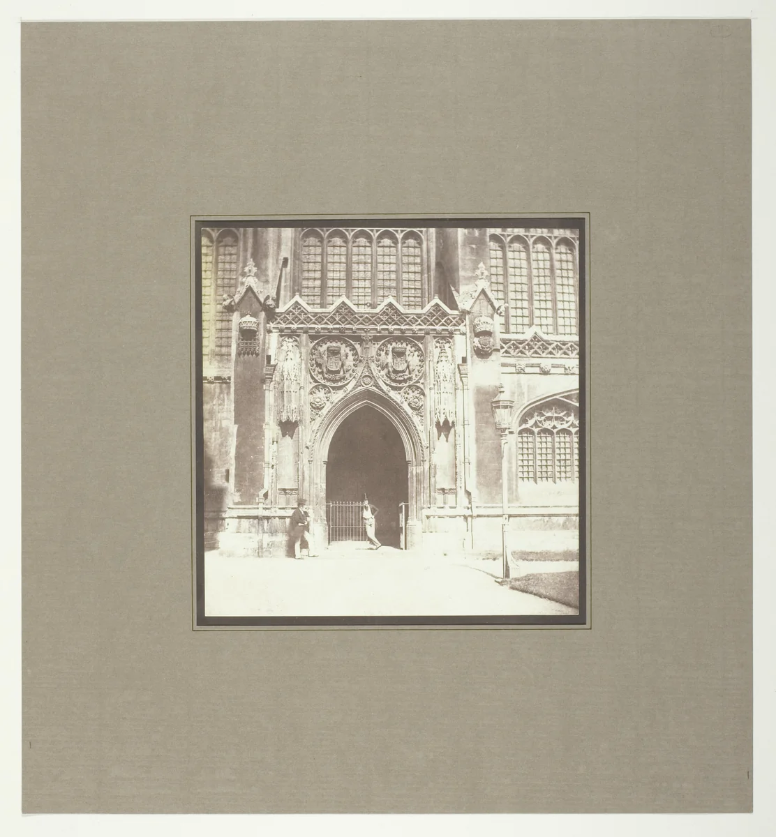 King's College Chapel, Cambridge, South Entrance by William Henry Fox Talbot, photograph, 1840-1850
