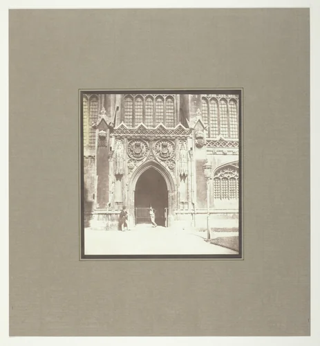 King's College Chapel, Cambridge, South Entrance by William Henry Fox Talbot, photograph, 1840-1850