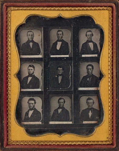 Theological Graduate School of Oberlin College, including John Mercer Langston by David Brokaw, photograph, 1852