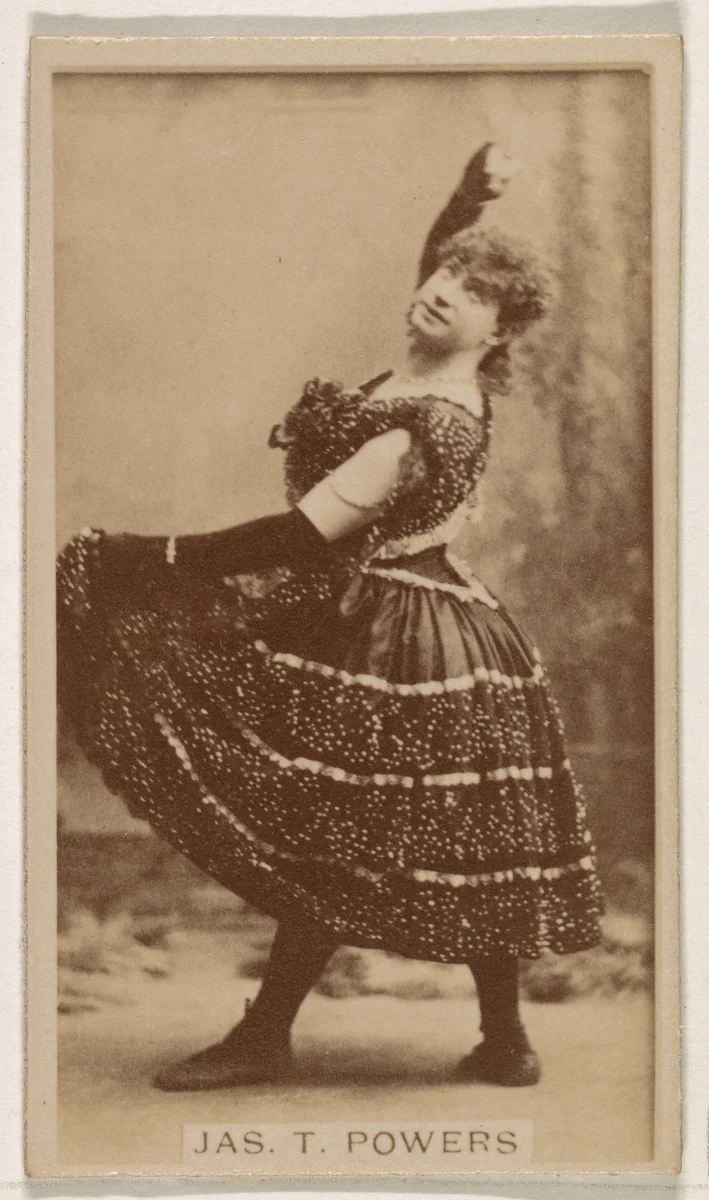 Jas. T. Powers, from the Actresses series (N245) issued by Kinney Brothers to promote Sweet Caporal Cigarettes by Kinney Brothers Tobacco Company, photograph, 1890