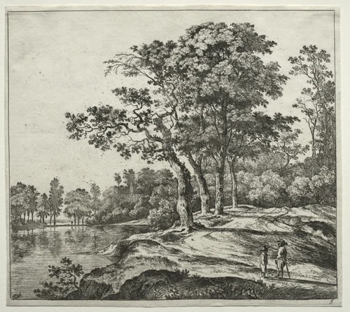 The Four Trees by Jan Hackaert, print