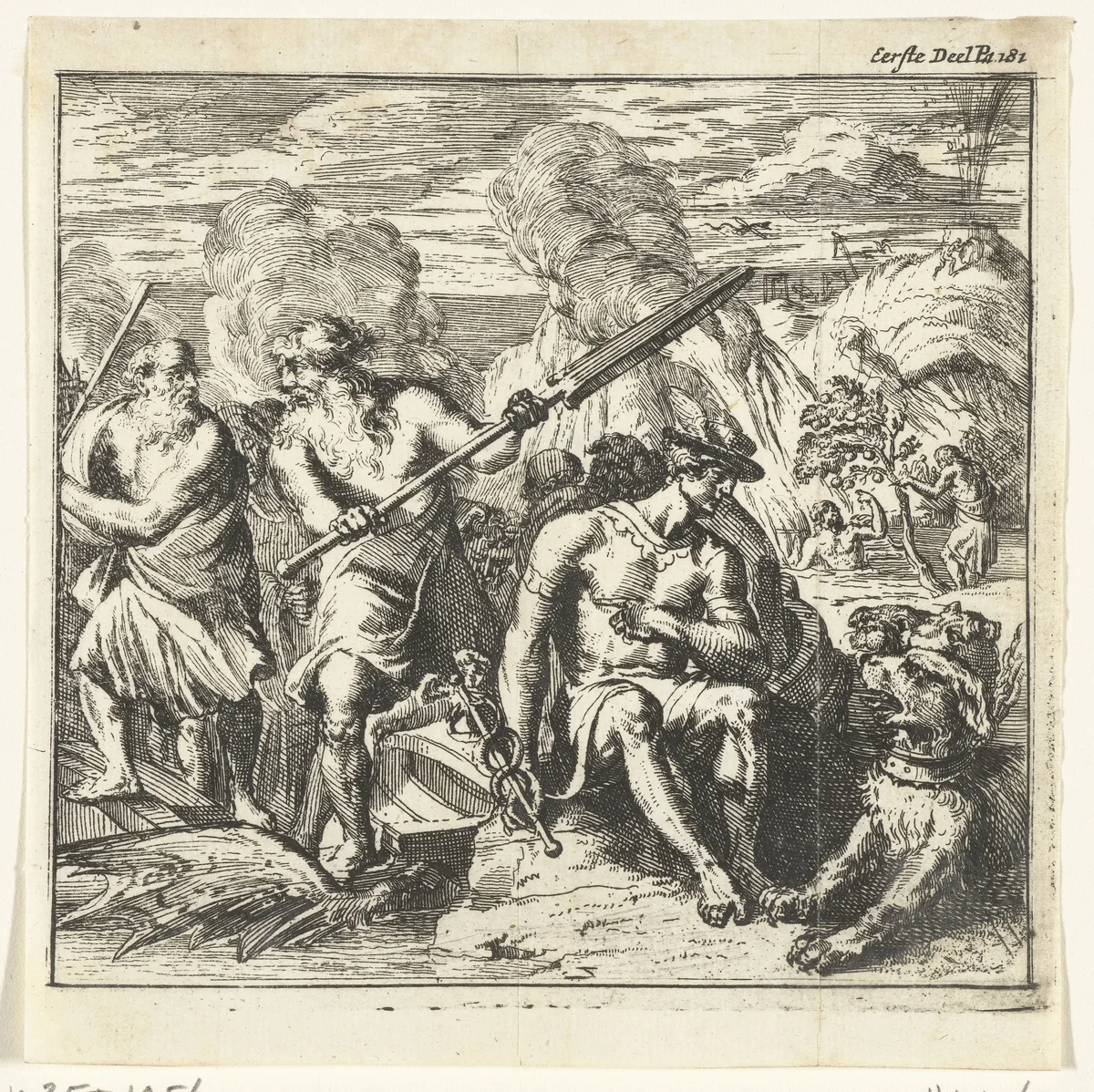 Illustratie voor 'Alle de werken' van Lucianus by Romeyn de Hooghe, print, 1679