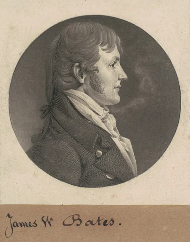 James Woodson Bates by Charles B. J. Févret de Saint-Mémin, print, 1808