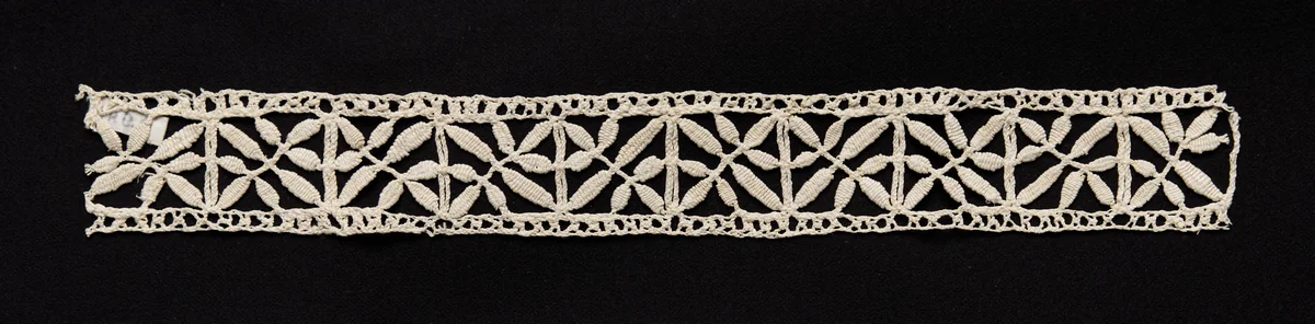 Bobbin Lace (Needlepoint Design) Insertion by Unknown, textile, 1550-1599
