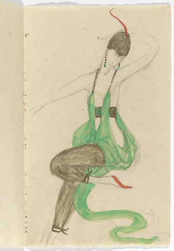 Costume design for artist's ballet Orphée of the Quat-z-arts by Florine Stettheimer, drawing, 1912