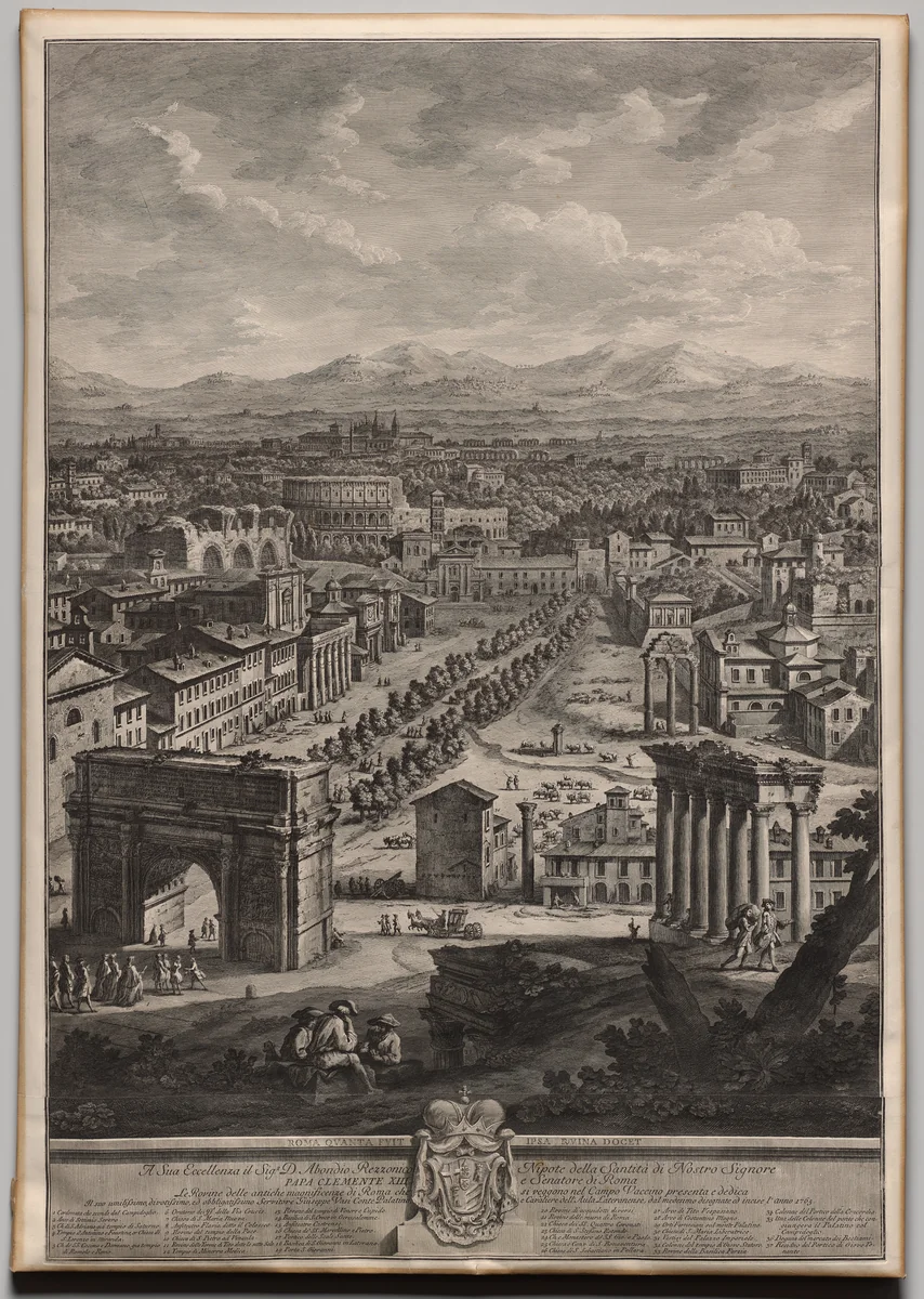 The Campo Vaccino by Giuseppe Vasi, print, 1765