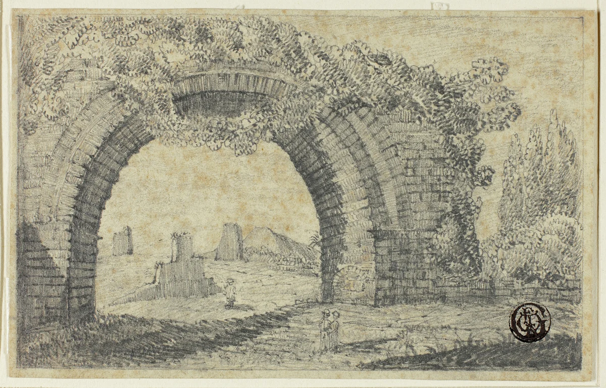Entrance of the Circus of Caracalla by Unknown Artist, drawing, 1800-1899