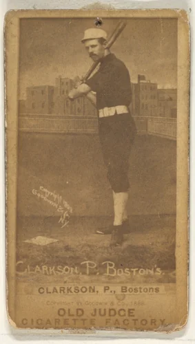 Clarkson, Pitcher, Boston, from the Old Judge series (N172) for Old Judge Cigarettes by Goodwin & Company, photograph, 1888