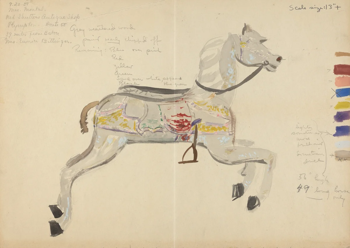 Carousel Horse (Study) by Elizabeth Moutal, index of american design, 1938