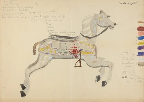 Carousel Horse (Study) by Elizabeth Moutal, index of american design, 1938