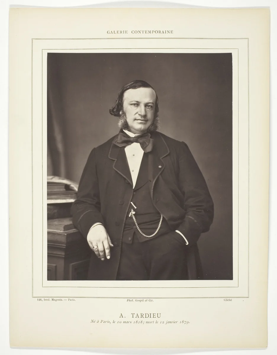 Auguste Ambroise Tardieu (French doctor and forensic scientist, 1818-1879) by Goupil and Cie, photograph, 1876-1879