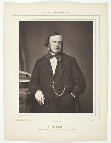 Auguste Ambroise Tardieu (French doctor and forensic scientist, 1818-1879) by Goupil and Cie, photograph, 1876-1879