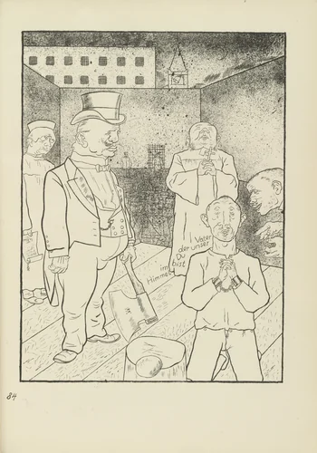 Das Vaterunser (plate, folio 102) from Ecce Homo by George Grosz, illustrated book, 1922