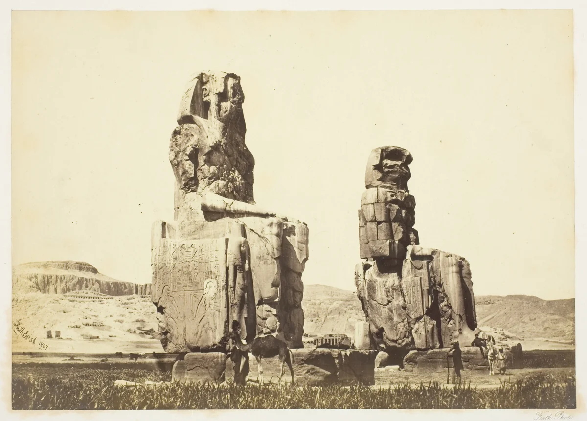 The Statues of Memnon by Francis Frith, photograph, 1857