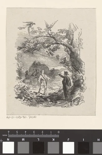 Mannen met houwelen in de rotsen aan het werk by Isaac Weissenbruch, print, 1836-1912