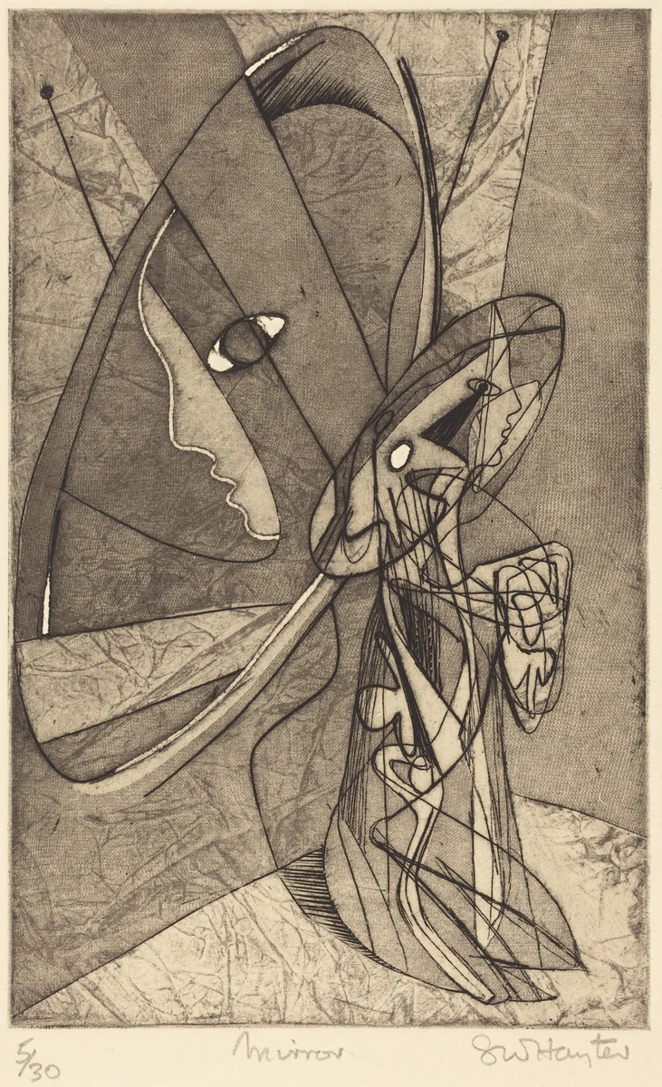 Mirror by Stanley William Hayter, print, 1941